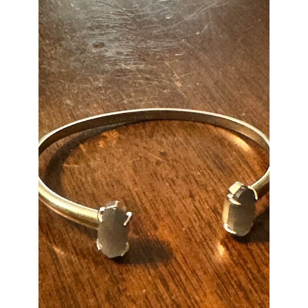 Kendra Scott Silver Cuff Bracelet With Blue Gemstones - Picture 9 of 11